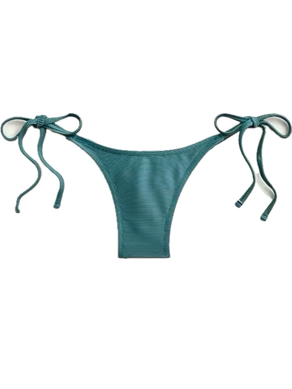 J.Crew Rib String Bikini Top & Ribbed Cheeky String Bikini Bottom Set NWT - Picture 3 of 9